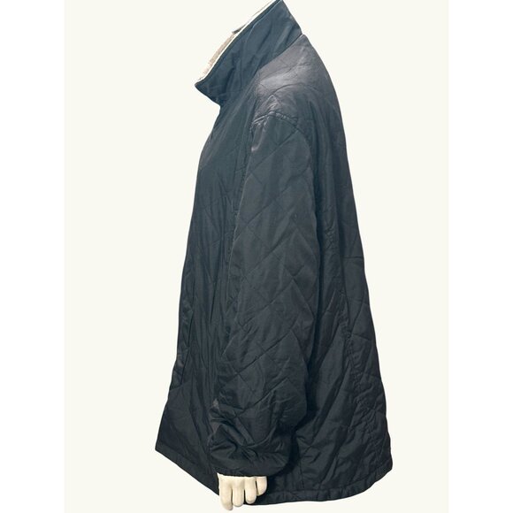 Reversible Quilted & Faux Suede Jacket With Zipper & Elastic Cuffs - Picture 6 of 9